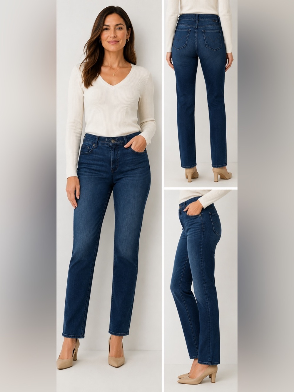 Gloria Vanderbilt All Around Slimming Effect Rail Straight Jeans Normcore